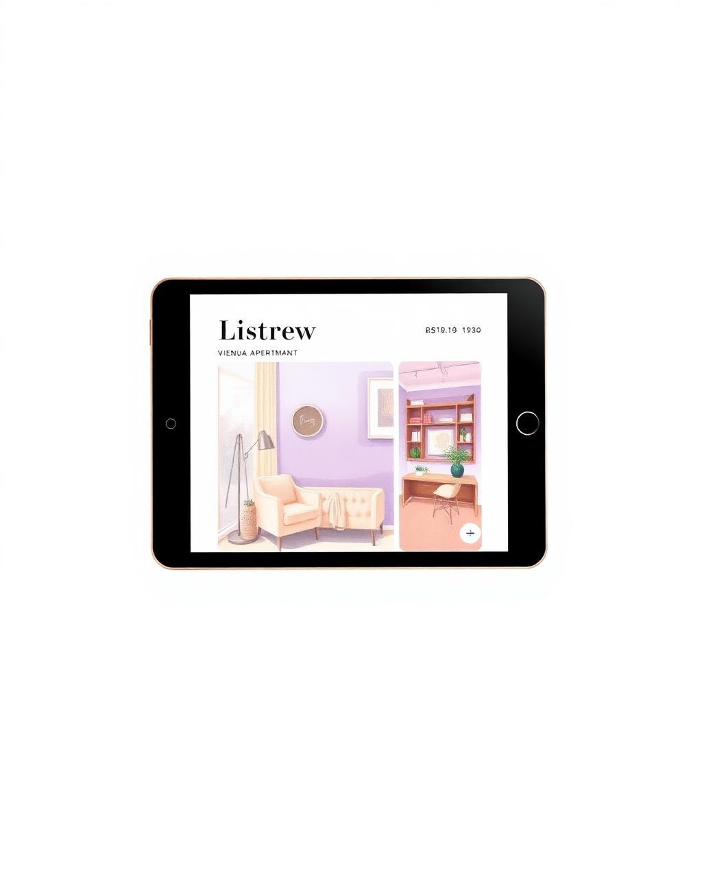 Wohnungsinserat Wien auf Tablet – kostenlos auf willhaben & ImmoScout24 über izy-immobilien.at